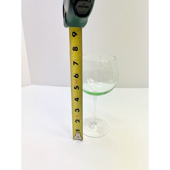 Block Crystal Mouth Blown Crystal Pastel Tint Balloon Wine Glasses - Picture 9 of 11